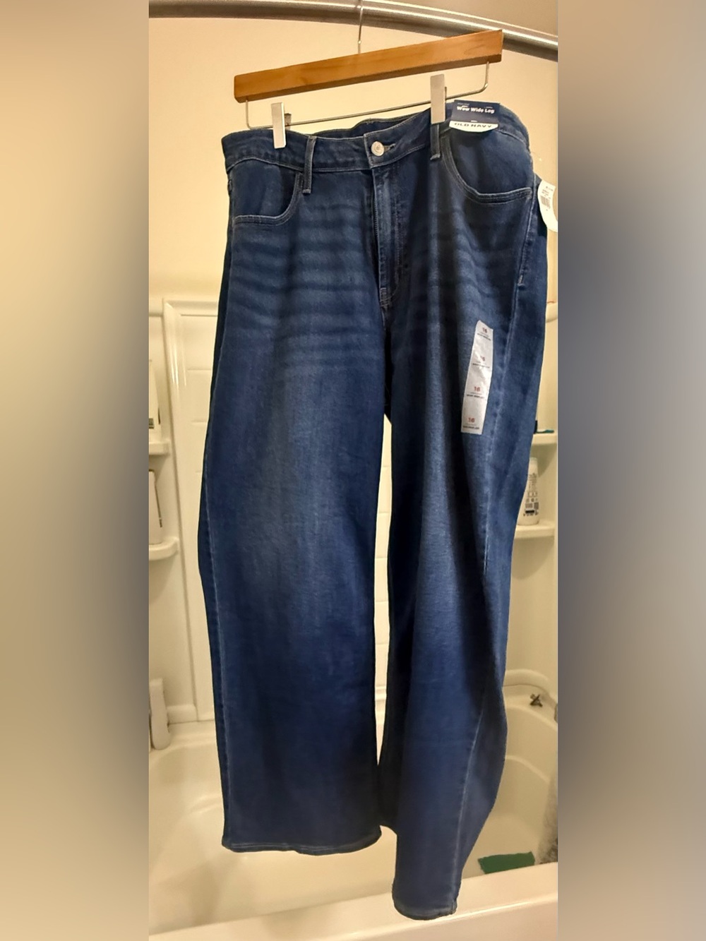 Wide Leg Dark Blue Jeans Old Navy